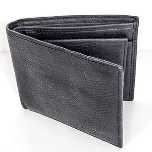 Ted Baker leather wallet bifold billfold black